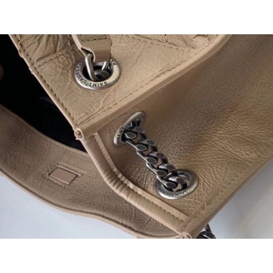 Fake Saint Laurent Medium Niki Shopping Bag In Sand Leather Replica