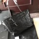 Fake Saint Laurent Niki Shopping Bag In Black Crinkled Calfskin Replica Replica Saint Laurent Niki Shopping Bag In Black Crinkled Calfskin