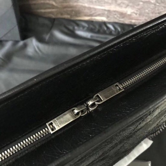 Fake Saint Laurent Niki Shopping Bag In Black Crinkled Calfskin Replica Replica Saint Laurent Niki Shopping Bag In Black Crinkled Calfskin