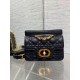 Fake Dior Mini Jolie Top Handle Bag Black Cannage Calfskin Replica