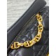 Fake Dior Mini Jolie Top Handle Bag Black Cannage Calfskin Replica