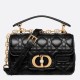 Fake Dior Mini Jolie Top Handle Bag Black Cannage Calfskin Replica