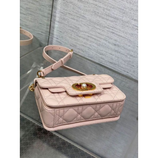 Replica Dior Mini Jolie Top Handle Bag Pink Cannage Calfskin Fake Dior Mini Jolie Top Handle Bag Pink Cannage Calfskin Replica