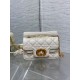 Replica Dior Mini Jolie Top Handle Bag White Cannage Calfskin