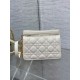 Replica Dior Mini Jolie Top Handle Bag White Cannage Calfskin