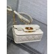 Replica Dior Mini Jolie Top Handle Bag White Cannage Calfskin