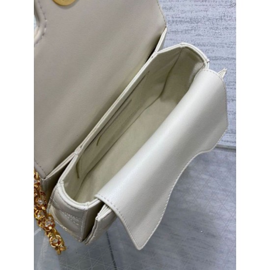 Replica Dior Mini Jolie Top Handle Bag White Cannage Calfskin