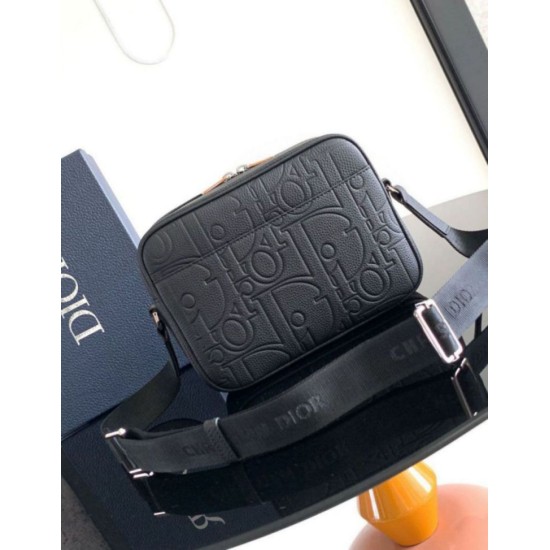Fake Dior Rider 2.0 Zipped Messenger Bag Black Gravity Replica