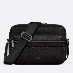 Fake Dior Rider 2.0 Zipped Messenger Bag Black Gravity Replica