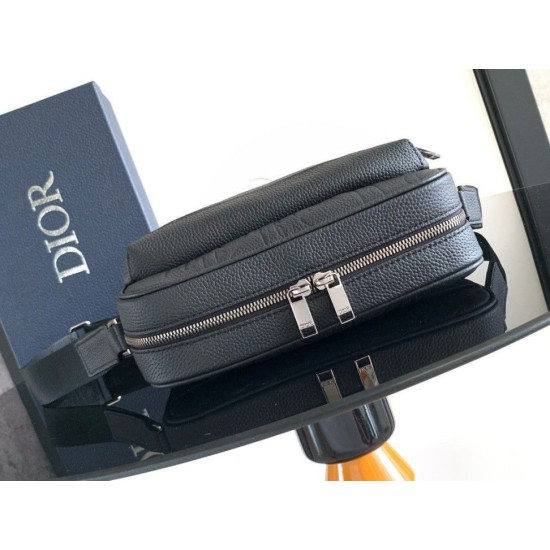 Fake Dior Rider 2.0 Zipped Messenger Bag Black Gravity Replica