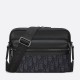 Replica Dior Rider 2.0 Zipped Messenger Bag Black Oblique with Black
