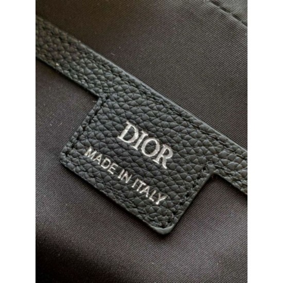 Replica Dior Rider 2.0 Zipped Messenger Bag Black Oblique with Black