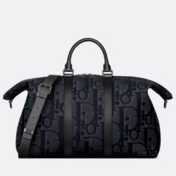 Replica Dior Weekender 40 Bag Black Maxi Dior Oblique Jacquard