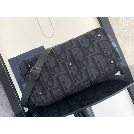 Replica Dior Weekender 40 Bag Black Maxi Dior Oblique Jacquard