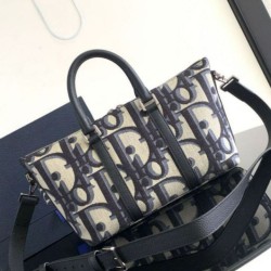 Replica Dior Weekender 25 Bag Beige Maxi Dior Oblique Jacquard