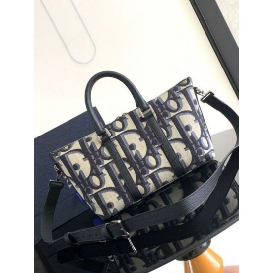 Replica Dior Weekender 25 Bag Beige Maxi Dior Oblique Jacquard