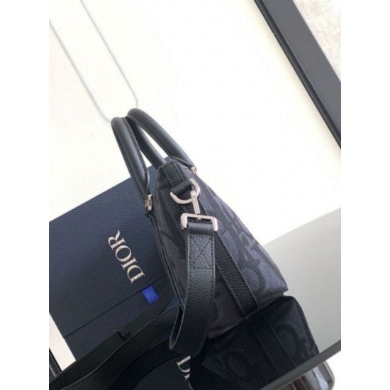 Replica Dior Weekender 25 Bag Black Maxi Dior Oblique Jacquard