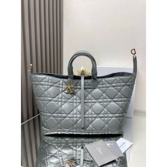Replica Dior Toujours Large Bag Grey Macrocannage Calfskin Replica Dior Toujours Large Bag Grey Macrocannage Calfskin