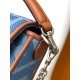 Replica Fendi Baguette Mini Bag Denim with FF Embroidery