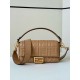 Fake Fendi Medium Baguette Bag Beige FF Nappa Replica