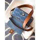 Replica Fendi Baguette Medium Bag Denim with FF Embroidery