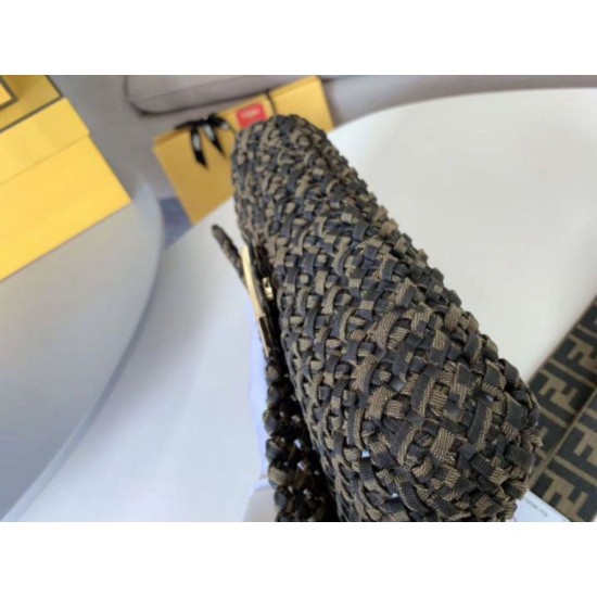 Fake Fendi Baguette Medium Bag Woven Strips Replica