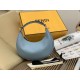Fake Fendi Fendigraphy Small Hobo Bag Light Blue Replica