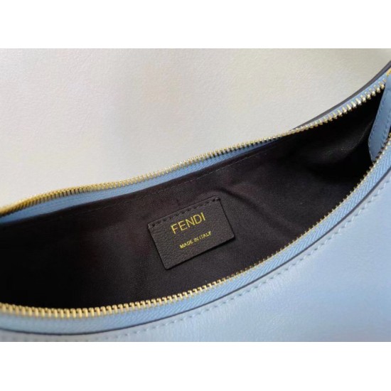 Fake Fendi Fendigraphy Small Hobo Bag Light Blue Replica