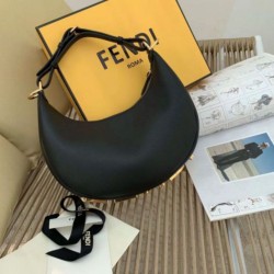 Replica Fendi Fendigraphy Small Hobo Bag Black