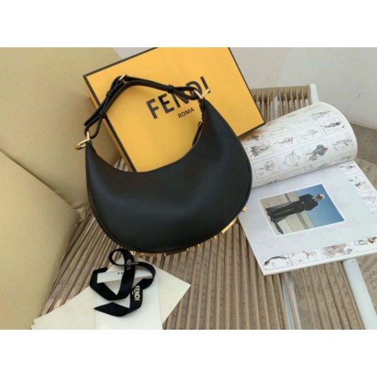 Replica Fendi Fendigraphy Small Hobo Bag Black