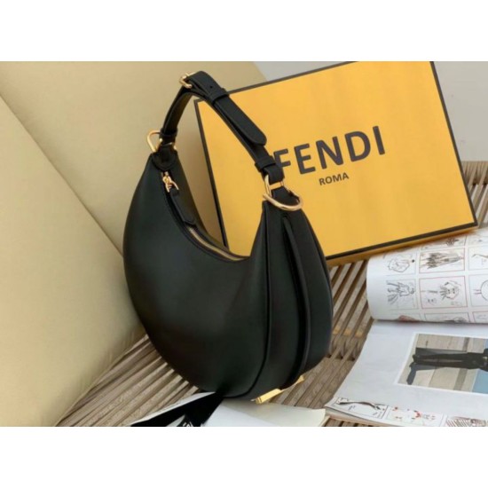 Replica Fendi Fendigraphy Small Hobo Bag Black