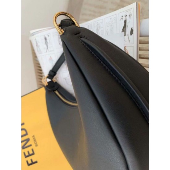 Replica Fendi Fendigraphy Small Hobo Bag Black