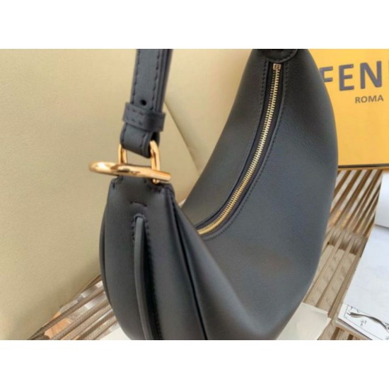 Replica Fendi Fendigraphy Small Hobo Bag Black