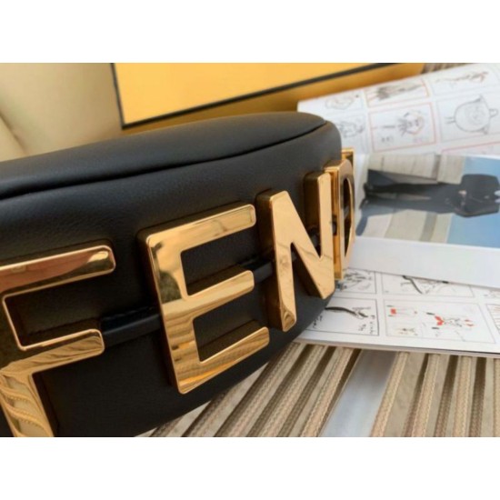 Replica Fendi Fendigraphy Small Hobo Bag Black