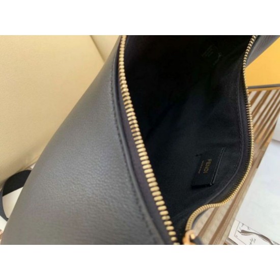 Replica Fendi Fendigraphy Small Hobo Bag Black