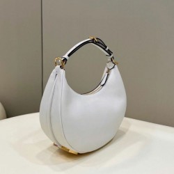 Replica Fendi Fendigraphy Small Hobo Bag White