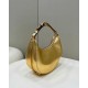 Fake Fendi Fendigraphy Small Hobo Bag Gold Laminated Replica