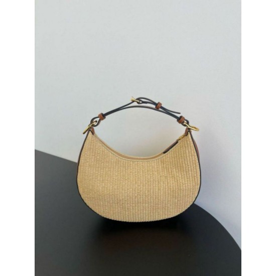 Fake Fendi Fendigraphy Small Hobo Bag Natural Raffia Replica Replica Fendi Fendigraphy Small Hobo Bag Natural Raffia
