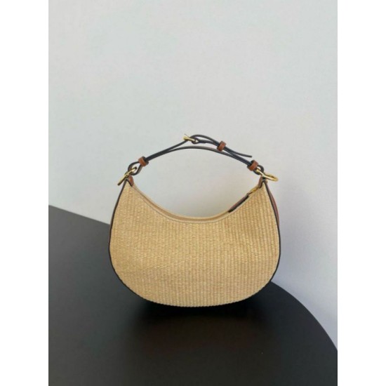 Fake Fendi Fendigraphy Small Hobo Bag Natural Raffia Replica Replica Fendi Fendigraphy Small Hobo Bag Natural Raffia