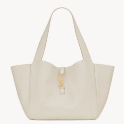 Replica Saint Laurent LE 5 A 7 Bea Tote Bag White Grained
