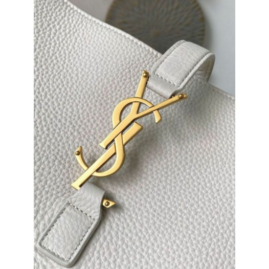 Replica Saint Laurent LE 5 A 7 Bea Tote Bag White Grained