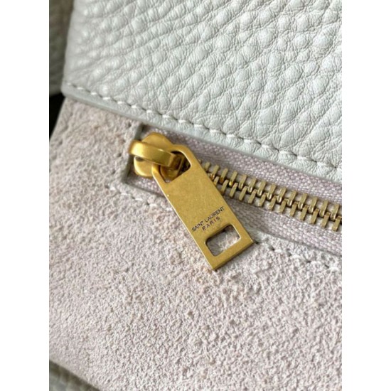 Replica Saint Laurent LE 5 A 7 Bea Tote Bag White Grained