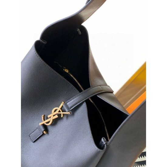 Replica Saint Laurent Le 5 À 7 Soft Large Shoulder Bag Black