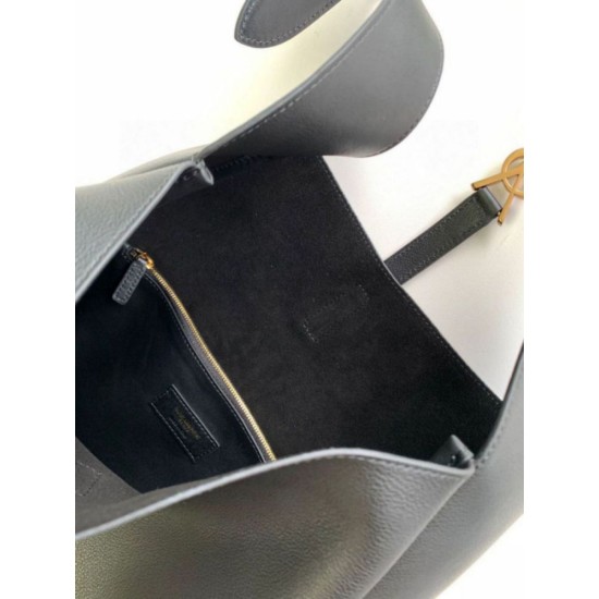 Replica Saint Laurent Le 5 À 7 Soft Large Shoulder Bag Black