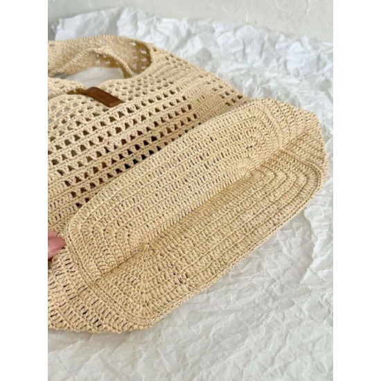 Fake Saint Laurent Le 5 A 7 Medium Tote Bag Naturel Raffia Replica