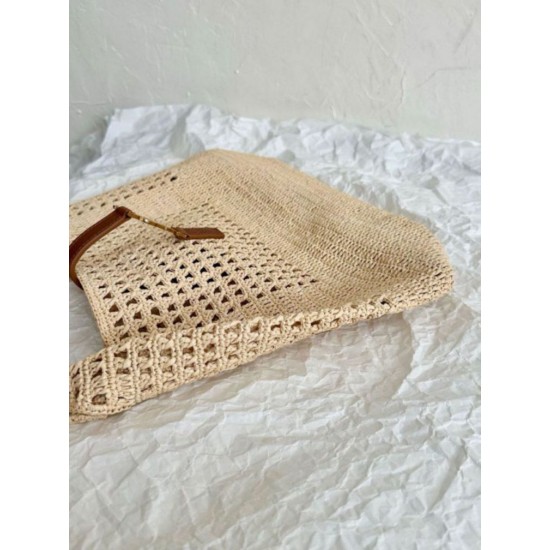 Fake Saint Laurent Le 5 A 7 Medium Tote Bag Naturel Raffia Replica