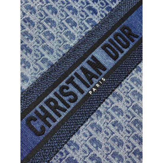 Replica Dior Medium Book Tote Bag in Blue Denim Oblique Jacquard Replica Dior Medium Book Tote Bag in Blue Denim Oblique Jacquard