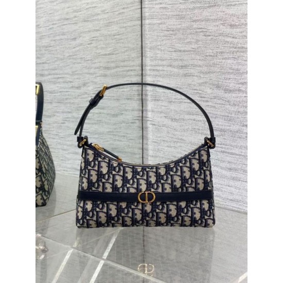Replica Dior 30 Montaigne Cigale Mini Bag in Blue Oblique Jacquard Replica Dior 30 Montaigne Cigale Mini Bag in Blue Oblique Jacquard