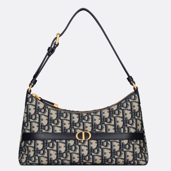 Replica Dior 30 Montaigne Cigale Mini Bag in Blue Oblique Jacquard Replica Dior 30 Montaigne Cigale Mini Bag in Blue Oblique Jacquard