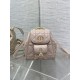 Replica Dior Caro Small Backpack in Beige Macrocannage Lambskin